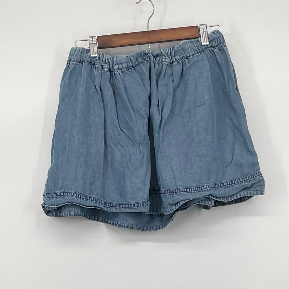 J.Crew Chambray Mini Skirt | Flowy Flare Denim Style | Casual Summer Skirt M